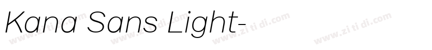 Kana Sans Light字体转换